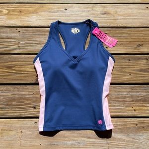 Lily Pulitzer Vanti Bra UPF 50+ Oyster Bay Navy Tank Top